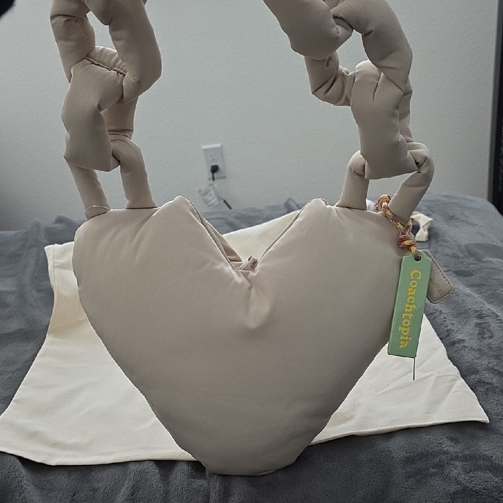 Coach Beige Heart-Shaped Women's Bag